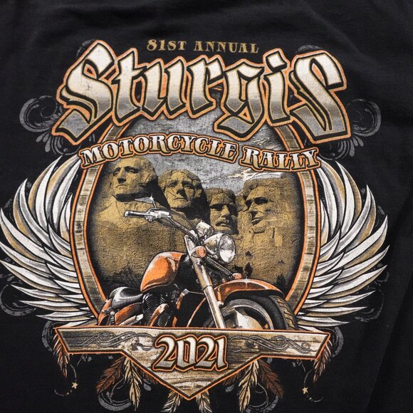 Sturgis Motorcycle Rally 2021 Black Graphic T-Shirt Men’s Medium - Picture 9 of 9